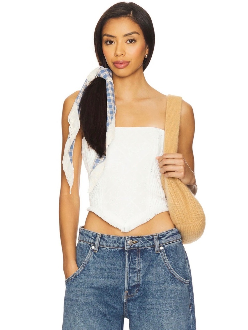 Heartloom Carla tube top in eggshell size M $89 eyelet beauty! Tags on